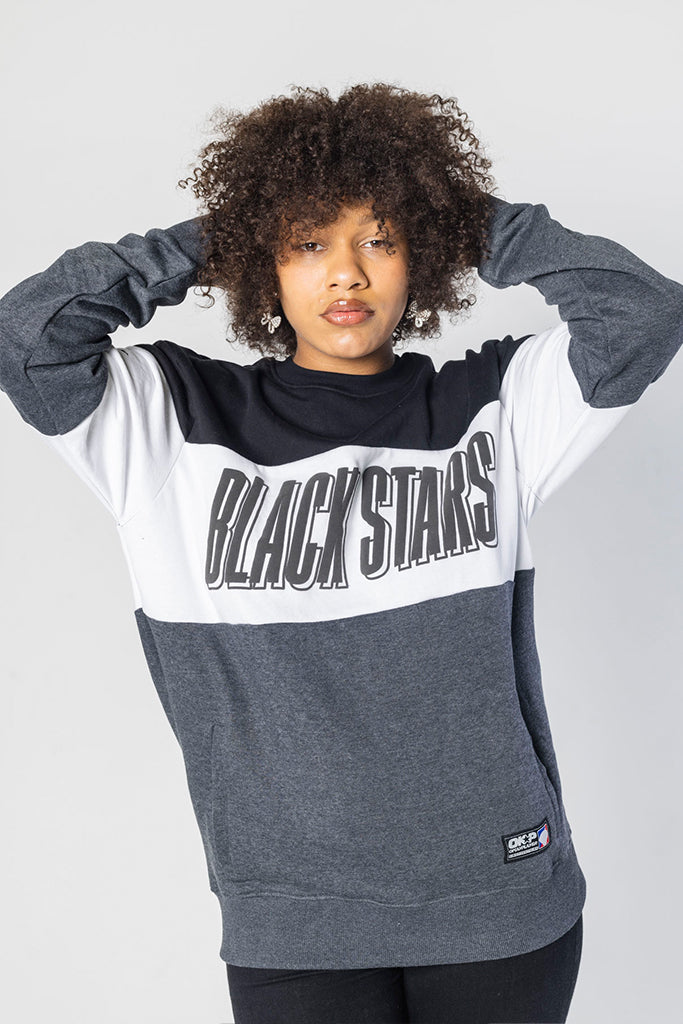 Black Stars Tri-Panel Crewneck Sweatshirt – Okayplayer Shop