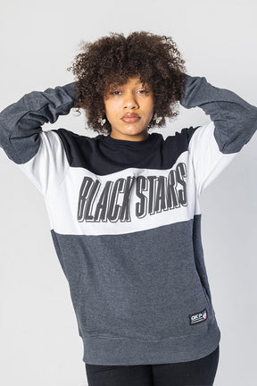Black Stars Tri-Panel Crewneck Sweatshirt