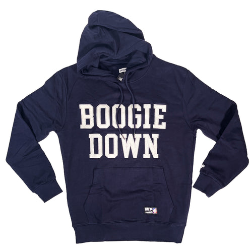 Boogie Down Chenille Navy Hooded Sweatshirt