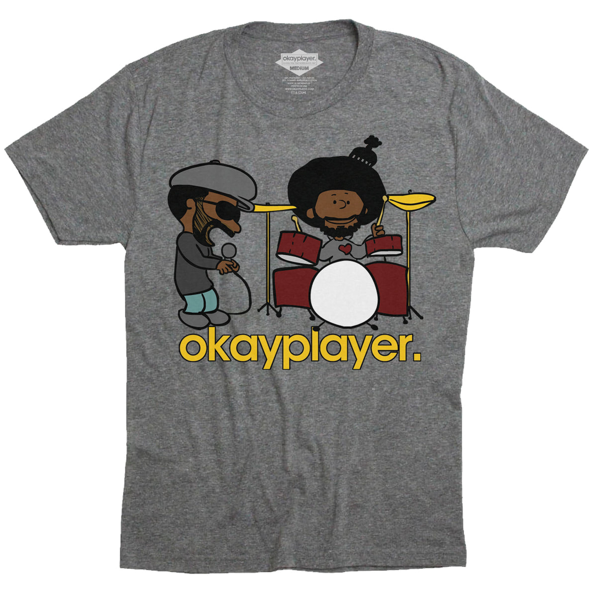 The Roots Hoodie Okayplayer Questlove Black Thought outlet Cartoon Graphic Hip Hop L