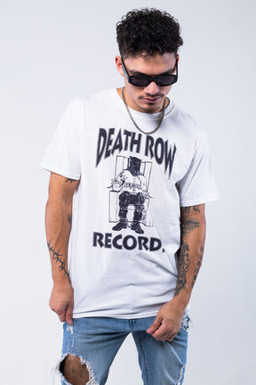 Death Row Records Logo White T-Shirt