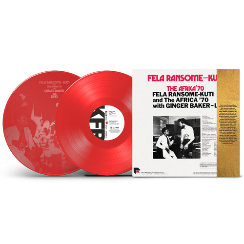 Fela Kuti and The Africa 70 with Ginger Baker "Live!" 50th Anniversary 2xLP Red Vinyl Back