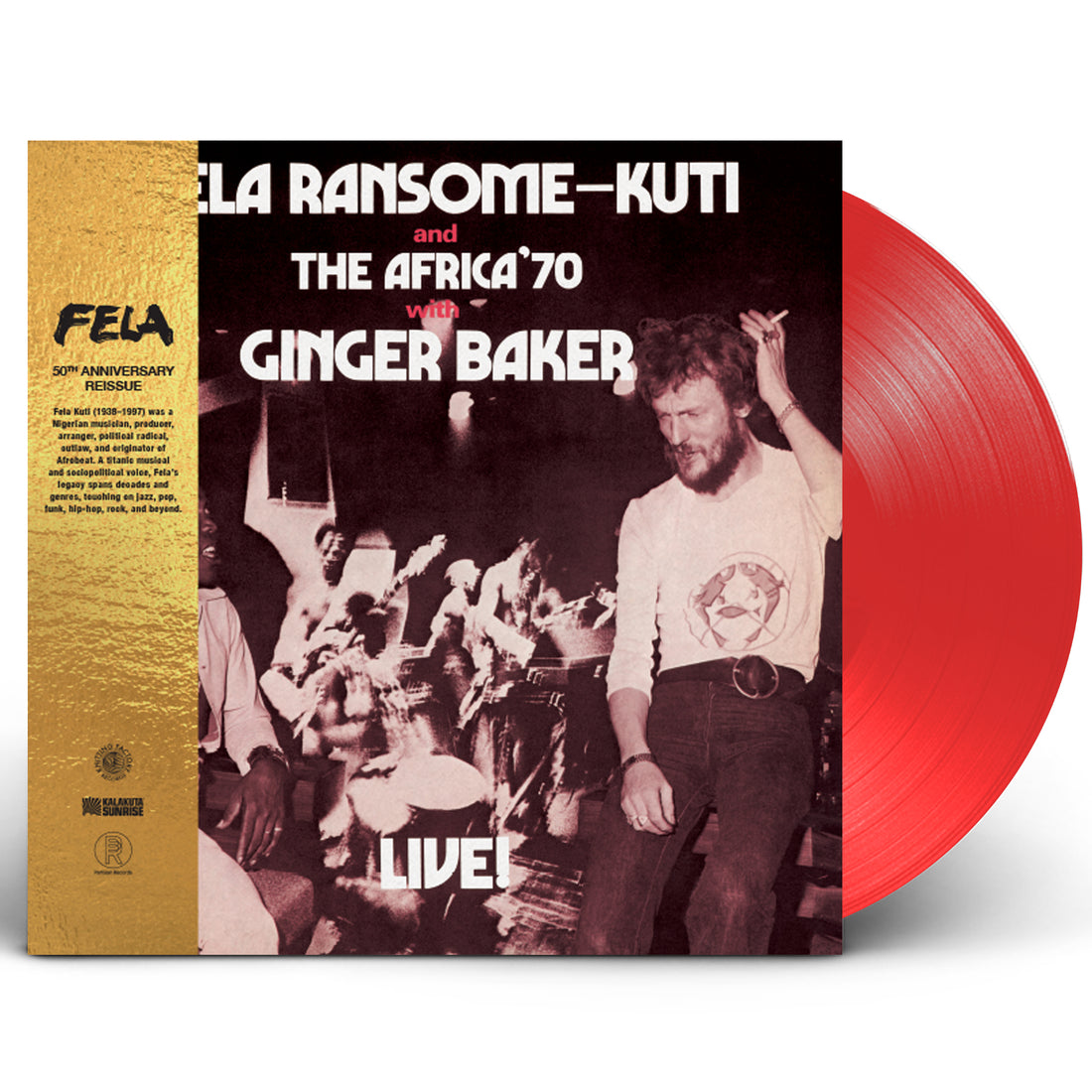 Fela Kuti and The Africa 70 with Ginger Baker "Live!" 50th Anniversary 2xLP Red Vinyl