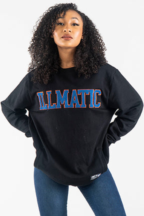 Illmatic Collegiate Chenille Crewneck Sweatshirt Black