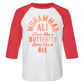 Muhammad Ali Butterfly & Bee Raglan T-Shirt