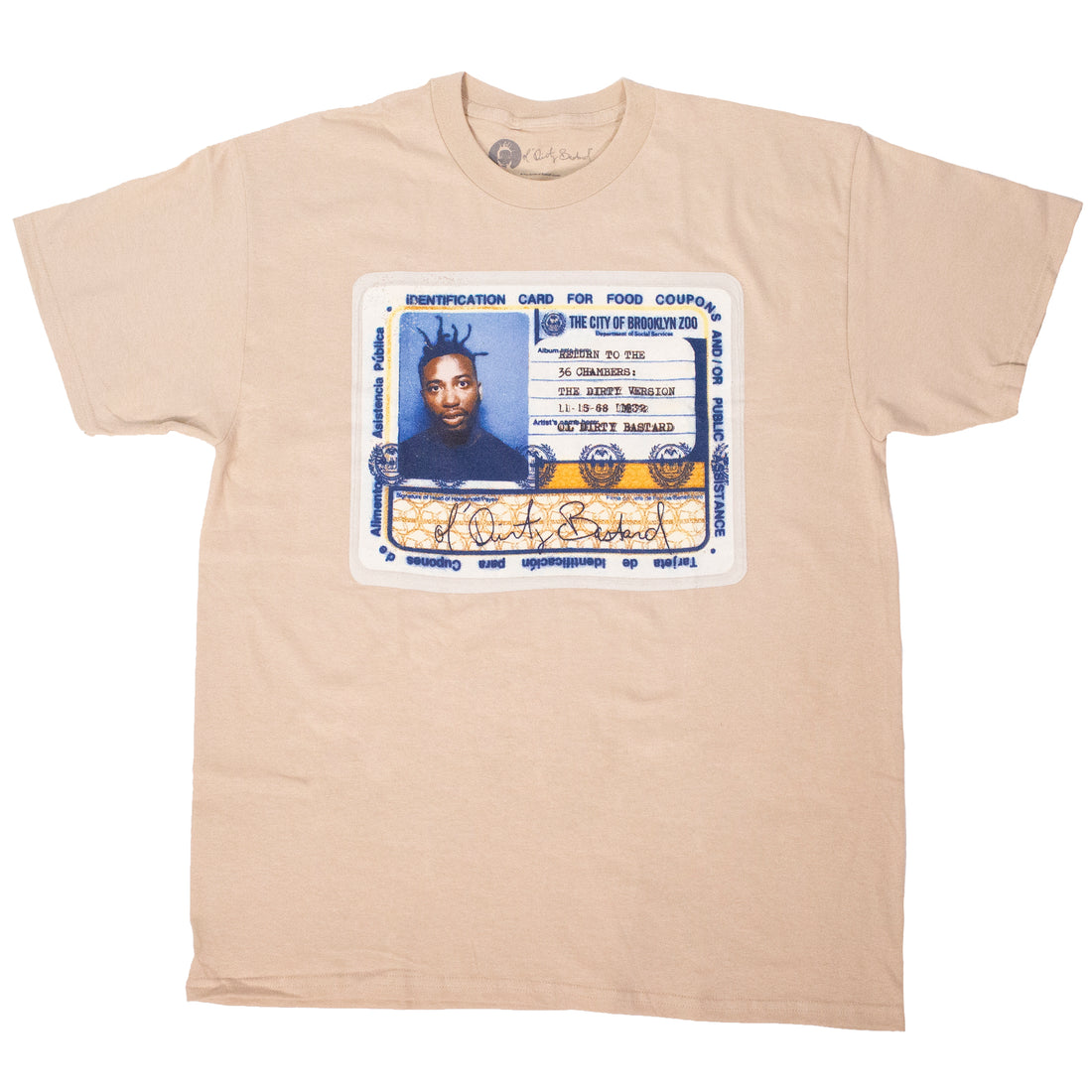 Ol' Dirty Bastard Return to the 36 Chambers: The Dirty Version ID T-Shirt Sand