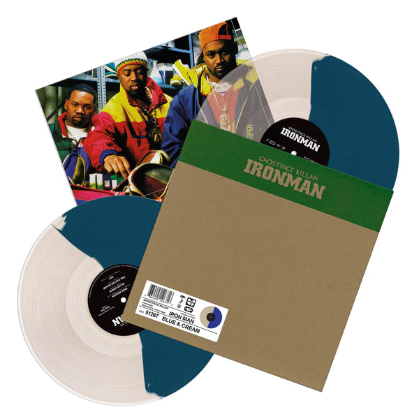 Ghostface Killah 'Ironman' 25th Anniversary Edition Blue & Cream covered 2xLP Vinyl