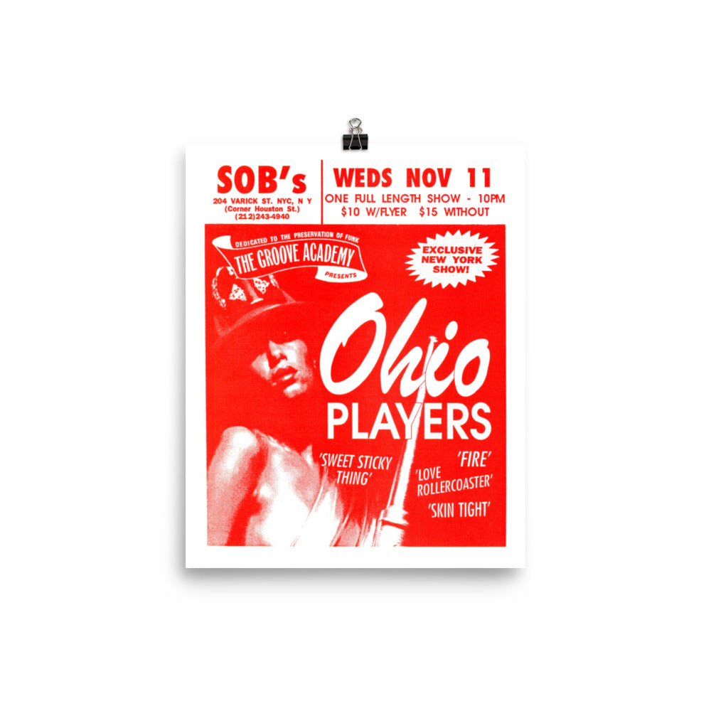 Ohio Players at SOB's Concert Poster (1992)
